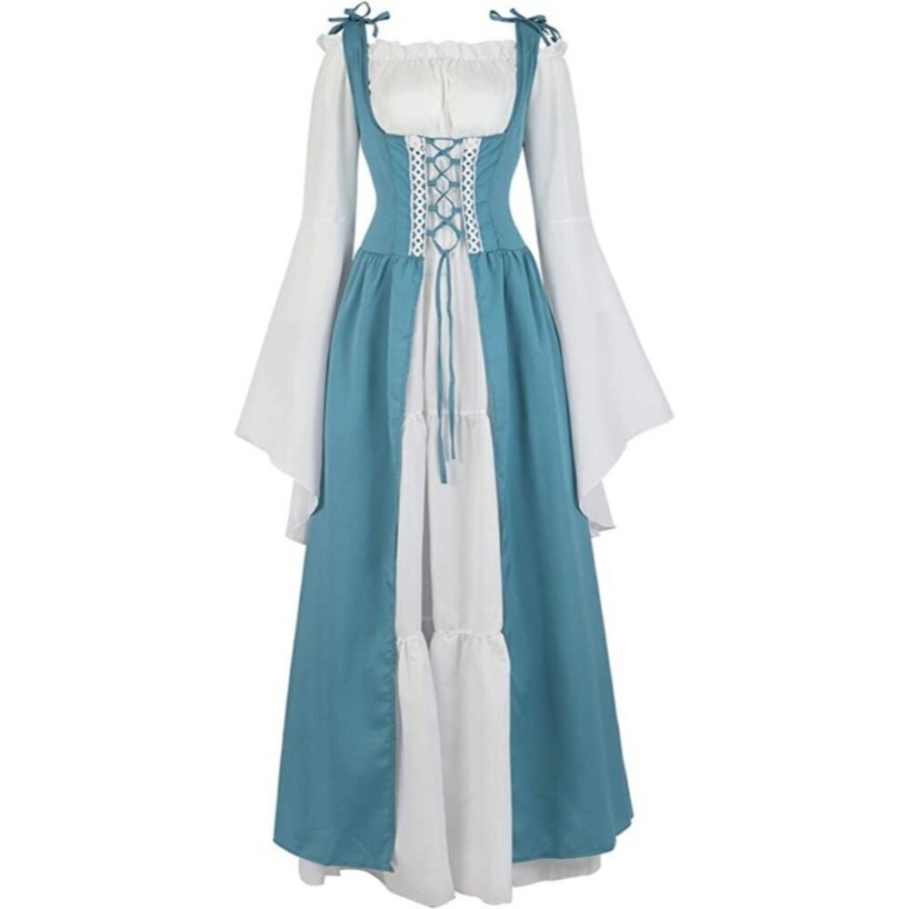 Medieval Victorian Long Dress Cosplay Irish Costume Halloween Viking English NWT